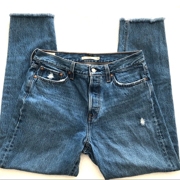 LEVI'S Wedgie Icon Fit High Waist Straight Leg Jeans Size 29 - Picture 3 of 8